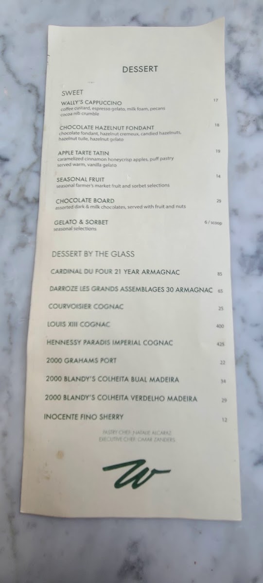 Wally's Beverly Hills Menu - Image 6